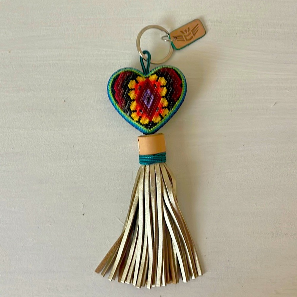 Consuela Heart Beaded Keyring Accessory